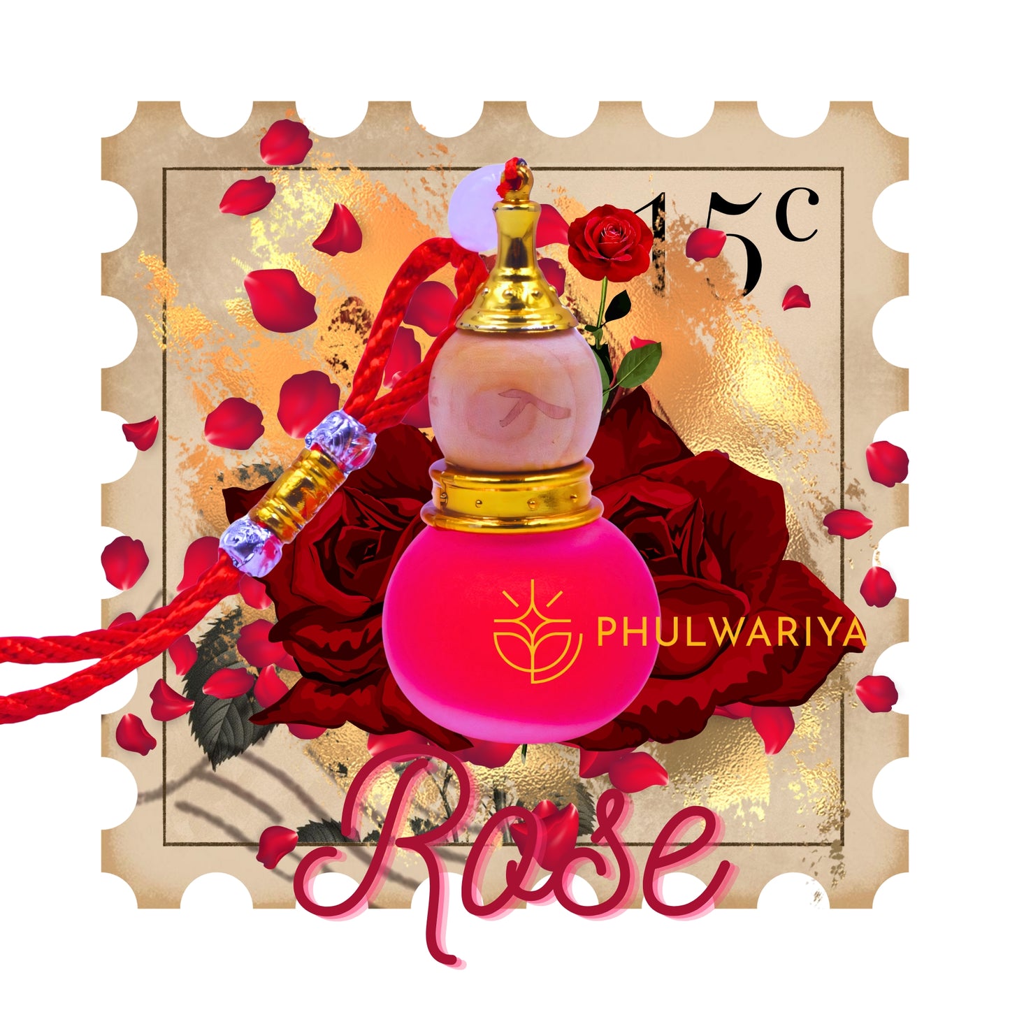 Phulwariya Car Air Freshener | Hanging Glass Bottle | Long-Lasting Fragrance for 28+ Days