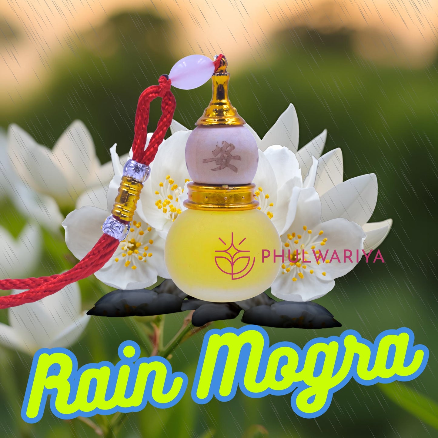 Phulwariya Car Air Freshener | Hanging Glass Bottle | Long-Lasting Fragrance for 28+ Days