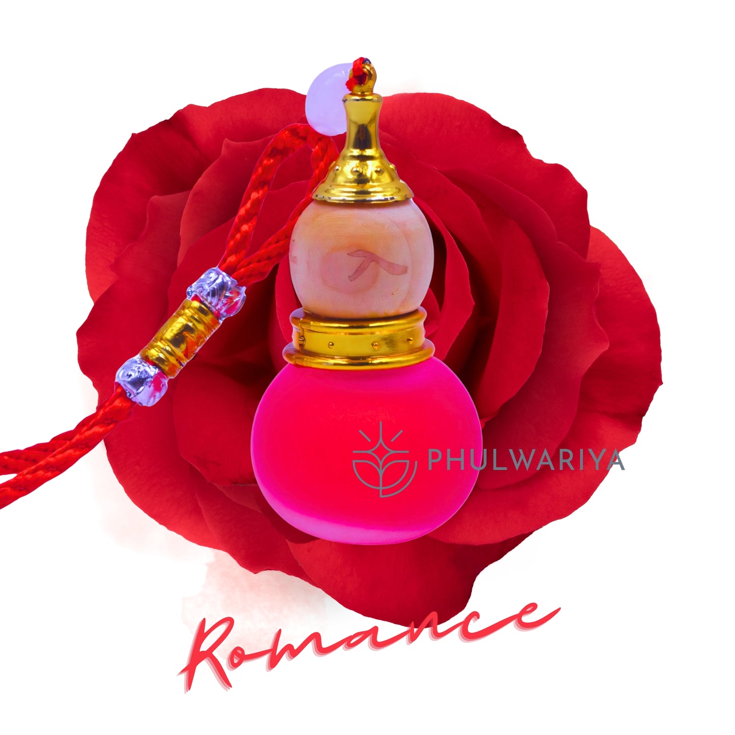 Phulwariya Car Air Freshener | Hanging Glass Bottle | Long-Lasting Fragrance for 28+ Days