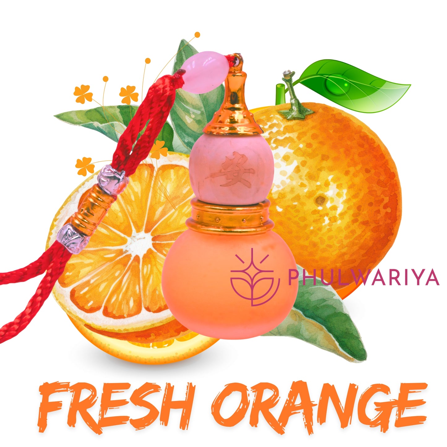 Phulwariya Car Air Freshener | Hanging Glass Bottle | Long-Lasting Fragrance for 28+ Days