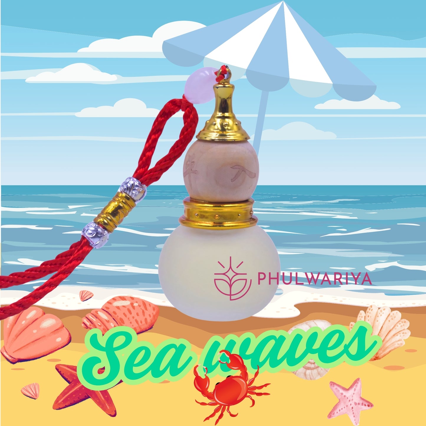 Phulwariya Car Air Freshener | Hanging Glass Bottle | Long-Lasting Fragrance for 28+ Days