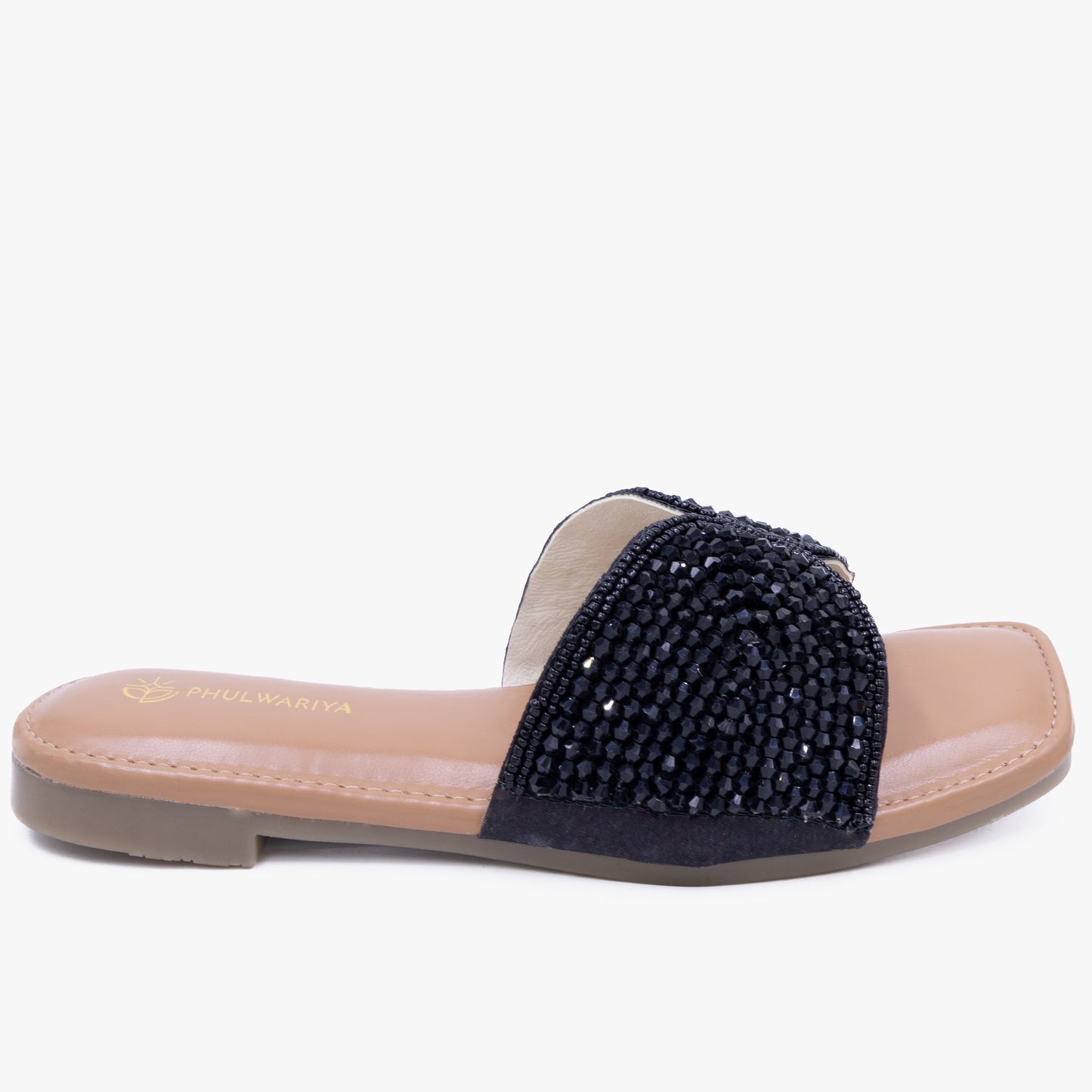 Phulwariya Ethnic Flat sandal for Women 0112 Black